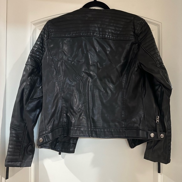Topshop Moto Faux Leather Jacket - Picture 3 of 7